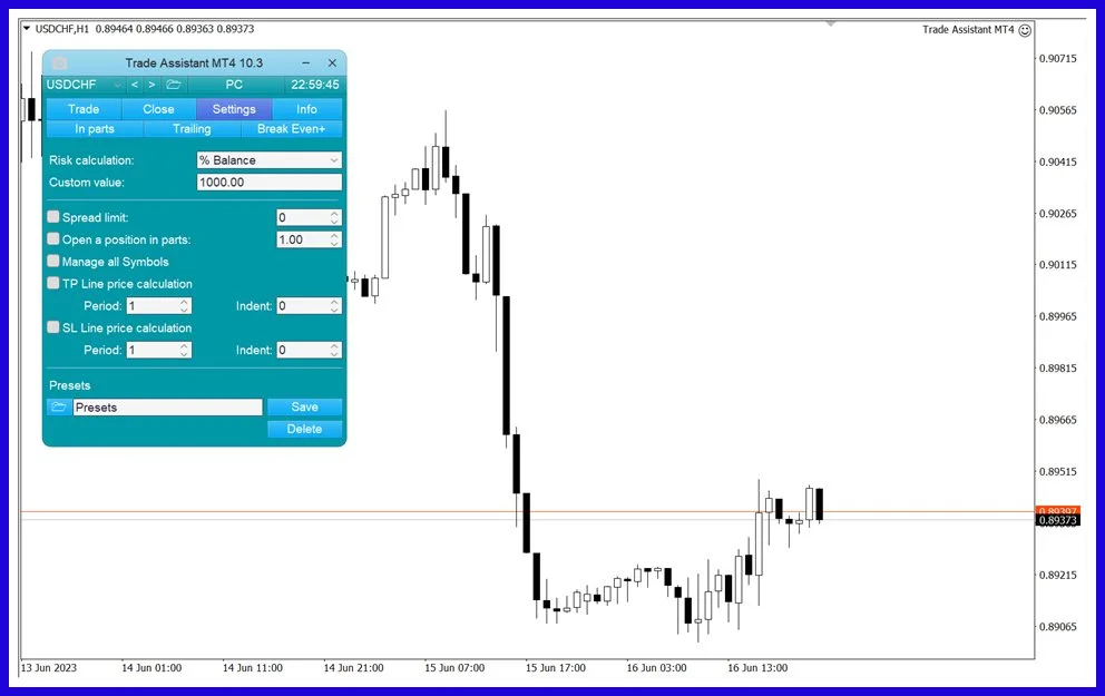 Trade Assistant performance 5